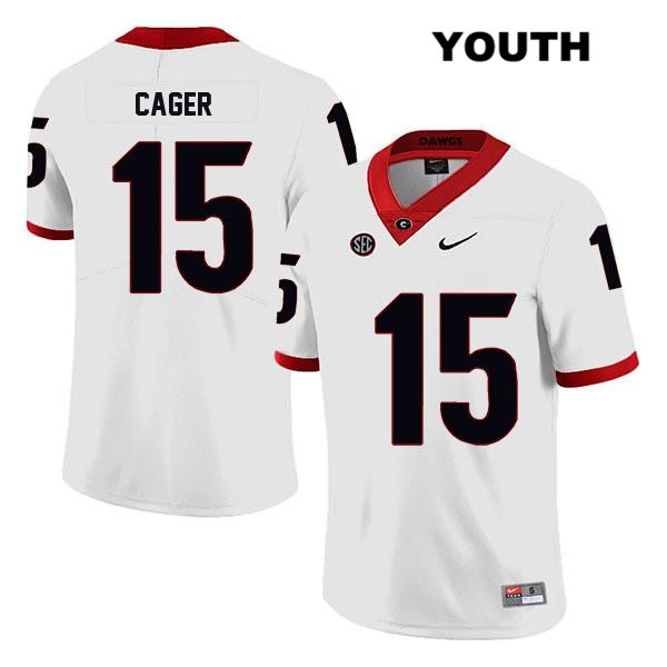 Georgia Bulldogs Youth Lawrence Cager #15 NCAA Legend Authentic White Nike Stitched College Football Jersey EOC3756BH